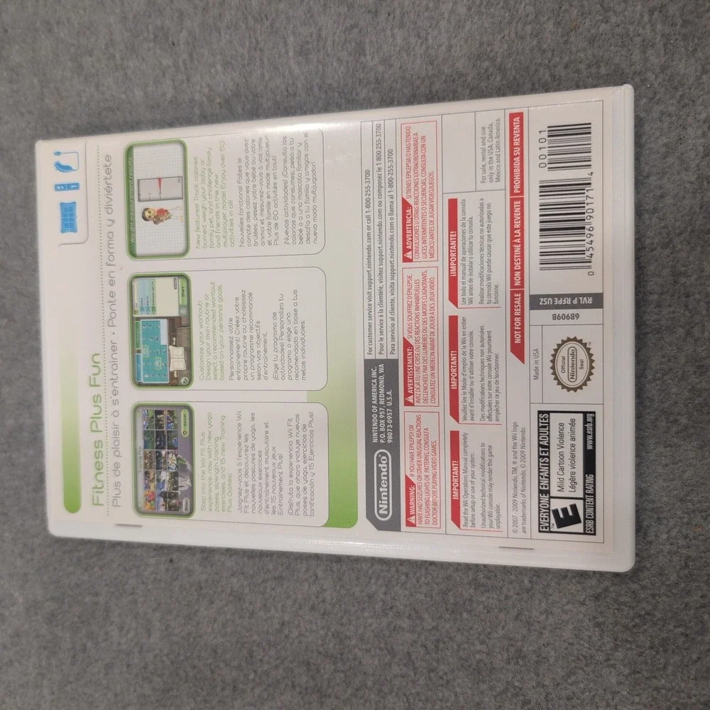 Nintendo Wii Fit Plus Game‎ with Manual and Case RVL-P-RFPE-USZ